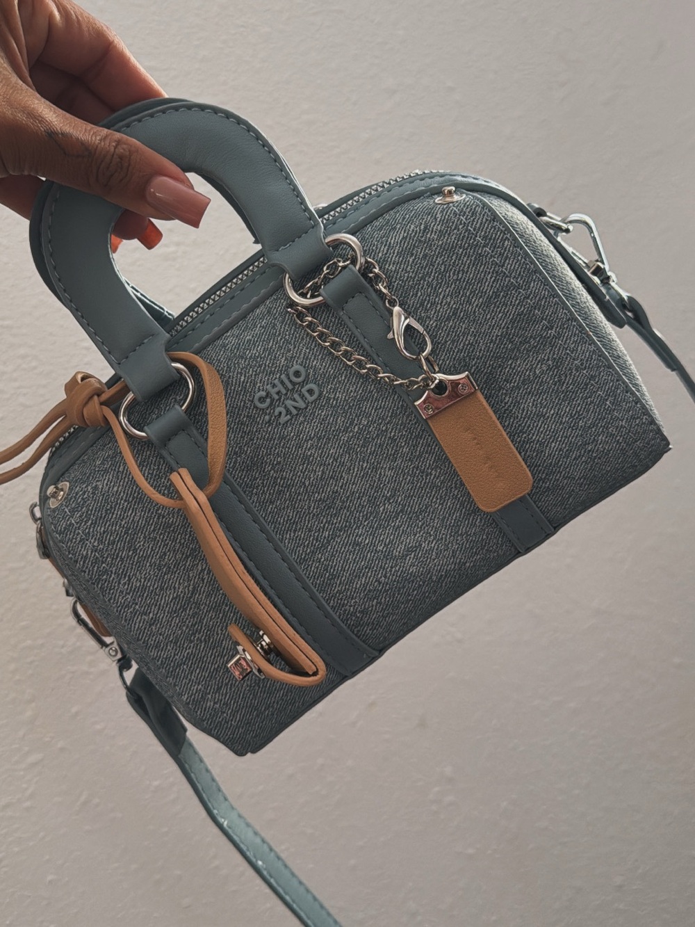 Blue denim  Satchel Handbag